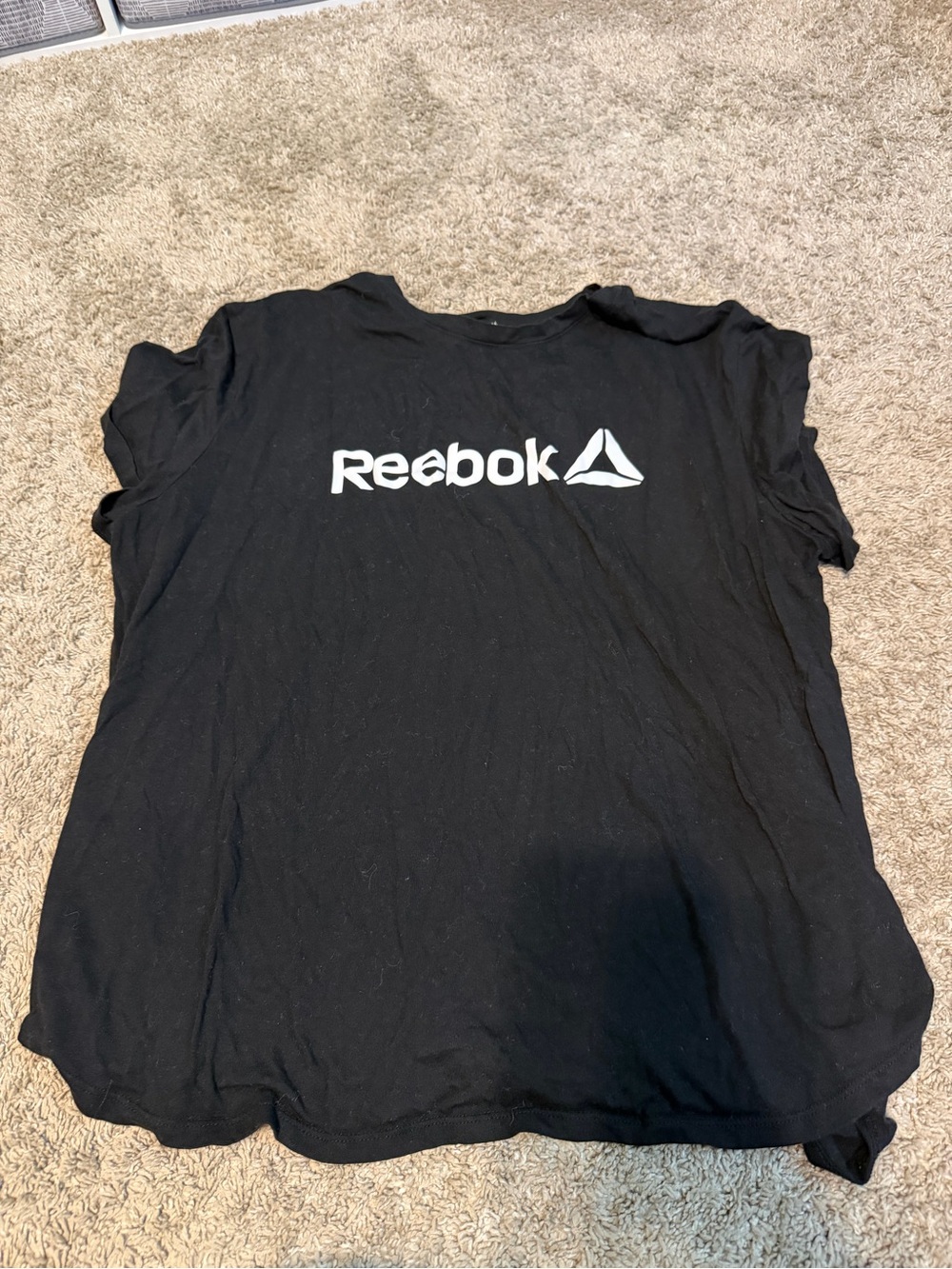 Reebok Black Tee with White Logo